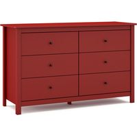 Cómoda Sail 6 cajones Crimson Red (ancho) x 80cm (alto)