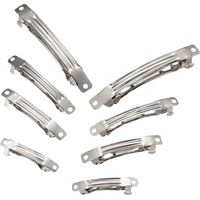 80 French-style metal hair clips, blank, size 4, 40/50/60/80mm long, platinum, suitable for DIY hair accessories.