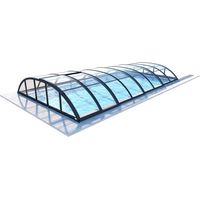 Abri de piscine Horizon - 8,58x3,92 m - polycarbonate massif 3 mm - pour piscine BAS7309
