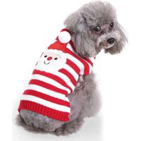 Pet Xmas Pull-Overs - Winter Dog Jumper, Christmas Pattern, Winter Knitted Coat for Small Medium Dogs, Cats and Rabbits, M