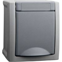 VIKO Interruttore per ambienti umidi Presa schuko Pacific Grigio 90591008-DE 1 pz.