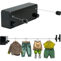 Corde à Linge RéTractable,Fil Linge Extensible RéGlable 4.2 m,Poteau Etendoir Linge Exterieur,Corde a Linge Exterieur,pour IntéRieur D'HôTel,Salle De Bain, Balcon,Jardin