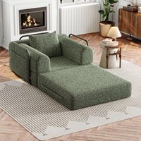 Canapélit chenille 2en1 avec compartiment de rangement dans l’accoudoir