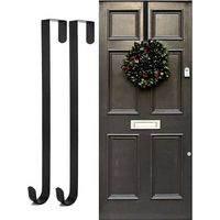 Wreath Hanger Door Hook For Christmas Door, 2pcs Metal Wreath Holder, Wreath Hook For Front Door, Christmas Wreath Hook Above The Door Hook Holder, Wr