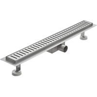 Caniveau de douche à l'italienne à carreler en acier inox mod. Stripe 70 cm
