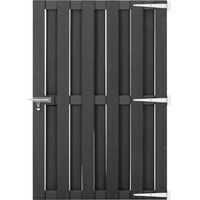 Portillon,Portail de jardin,Portail de clôture WPC 100x150 cm Gris CNENE332172