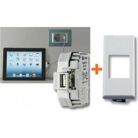 Fanton caricatore USB A 5V 2,1A compatibile Bticino Axolute bianco - 82890-AB