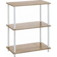 Scaffalatura Salvaspazio 3 Ripiani MDF Metallo Arredo Casa 60x30x80 cm