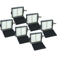 vhbw 6x Staubsaugerfilter Ersatz für Shark XHFIW1000 XPRFIW1000 für Staubsauger - Kombifilter (Vorfilter + HEPA-Filter) Schwarz Weiß