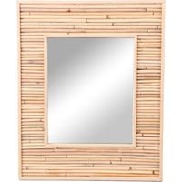 Miroir koné rotin et bambou 45x55 cm