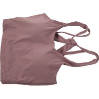 Soutien-gorge de Sport Femme Dos Croisé pour Yoga Fitness Entraînement Violet Gris Taille M