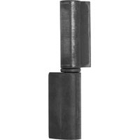 2er Pack - Anschweißband Außen-Ø 22 mm / H: 140 mm mit langer Fahne Stahl schwarz