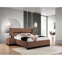 Polsterbett Doppelbett Set.1 HAMILTON 180x200cm Stoff Magic Velvet Braun