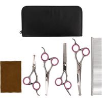 vidaXL 5 Piece Dog Grooming Scissors Set Stainless Steel