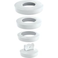 Universalstöpsel Weiß für Spülbecken, Waschbecken, Handwaschbecken oder Badewanne, 36 bis 58 mm
