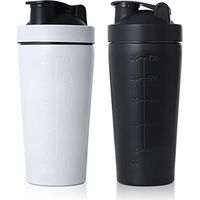 Shaker Proteine Inox,2 Pièces Sport Fitness Shaker 750ml Shaker à Protéines en Acier Inoxydable Protein Shaker Protéines Bottle
