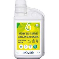 Inoveo Détergent Sol Désinfectant Surfaces ultra Concentré Flacon 1L - Lot de 4 Colis de 6 - Pollet Sa