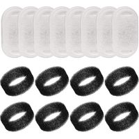 Filtres pour Fontaines Chat, 16 Pièces Filtres de Rechange pour Fontaines Chat et Chien, Filtre à Charbon Actif pour Fontaine Chat 3.2L Acier Inoxydable (8+8 Pièces)