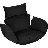 Home Deluxe - Silla colgante de poliratán CIELO Color: Negro, Características: Sólo cojines