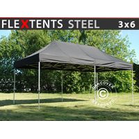 Gazebo pieghevole FleXtents Steel 3x6m Nero