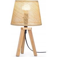 Giftdecor Boho Natural lampada da tavolo in legno PVC