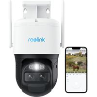 Reolink 2K 4MP 4G LTE Dual-Objektiv Überwachungskamera mit Auto-Zoom und Tracking, Weitwinkelobjektiv & Teleobjektiv, Dual-Tracking & Ansicht