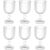 Gestreiftes Wasserglas, 370 ml, 6 Stück