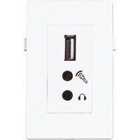 Garbot USB 2.0 + 2 modules mini-jack blancs 20 cm, BN4900-USB A+2XJ