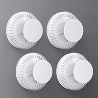 Crochet Ventouse Mural, Crochet Crochet Mural d'Aspiration en Plastique avec Force Puissante Réutilisable Lot De 4 Patère Porte Serviette Couronne pour Salle De Bain/Cuisine/Bureau,5kg Blanc