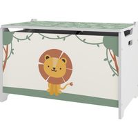 Baule Portagiochi con Coperchio Bambini Giocattoli Vestiti 60x37x39 cm Vert