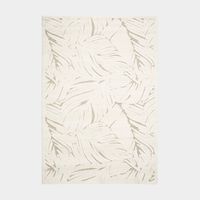 Tapis de salon en matière recyclée - Ode à la nature - Beige et crème - 160 x 230 cm