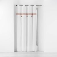 Rideau tamisant 140 x 240 cm 100% coton brodé Amaya Rose