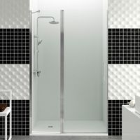 Mampara Open COMBI C de fijo + puerta abatible con cierre imán Medidas de fijo y puerta: Rango 137,5-140 cm Fijo 60 cm + Puerta 80 cm