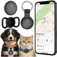 Collier GPS Chat, Chien Traceur sans Frais Mensuels, Compatible avec iOS et Android, Suivi en Temps Réel Traceur Collier Traceur Chat, Batterie Longue durée avec étanche Traceur Animal, Noir