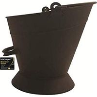 Black Coal Bucket Fireside Accessories Logs, Coal & Fuel Storage Scuttle