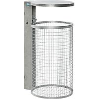 Papelera de rejilla con tejadillo capacidad 50 l galvanizado