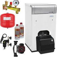 Chaudière fioul basse température 39,4 kW – Rendement 94,7% – Brûleur fioul Domusa D4 27,2 à 55,2 kW – Kit complet avec accessoires