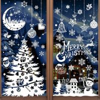 Wiederverwendbare Weihnachtsfensteraufkleber, 202 elektrostatische Weihnachtsfensteraufkleber, Weihnachtsdekoration für Fenster und Türen