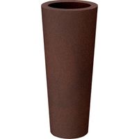 Moovere – Jardinière ronde et haute FICUS 80 – Ø29 x 79 cm – 22,5 litres – Résistante aux UV et aux intempéries – Polyéthylène bronze