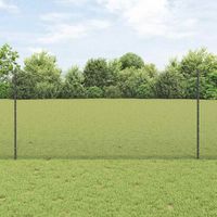 vidaXL Clôture avec poteaux Gris 1.2 x 50 m Acier