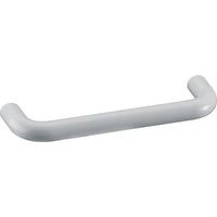 Poignée fil en pvc blanc, L.105mm, l.10mm, P.28mm, entraxe 96mm, sachet de 6 pièces avec visserie.