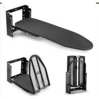 Planche à Repasser Murale Pliable avec Housse résistante à la Chaleur, Planche à Repasser compacte pour Petits espaces, Noir, 30 x 93 cm