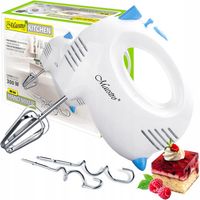 Leistungsstarker Maestro Handmixer/Küchenmaschine mit 5 Geschwindigkeitsstufen und 4 Düsen, 300 W Turbofunktion