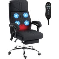 Vinsetto Vibration Massage Office Chair with Heat, Footrest, Black