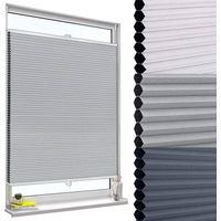 WOLTU Tenda Plissettata a Nido d'Ape Tende Avvolgibili Oscurante al per Finestra Grigio 95x130 cm (Parti in plastica)