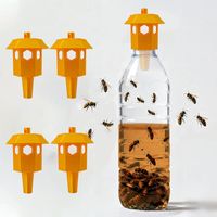 Pack de 4 Piège Frelon Asiatique Pièges à Frelons Extérieur Sélectif – Compatible Bouteille Standard + Recette d’Appât Offerte