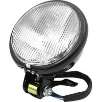 Zoll Scheinwerfer Frontleuchte Lampe Motorrad Retro Scheinwerfer Lampe Motorrad Zubehör Retro Schwarz+