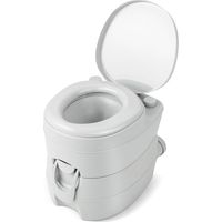 Costway – Toilette portable 20L avec réservoir d'eaux usées détachable – Siège ergonomique étanche – Pompe de chasse 360° – Pour camping et bateau