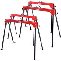 2 x Excel Twin Pack 5157 Compact Folding Steel Saw Horse Heavy Duty up to 500kg