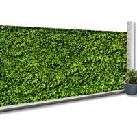 Idmarket – Brise vue occultant 1,8 x 10 M – Imprimé feuillage 100 % polyester – Densité 160 gr/m² – Protection contre le vent et les regards